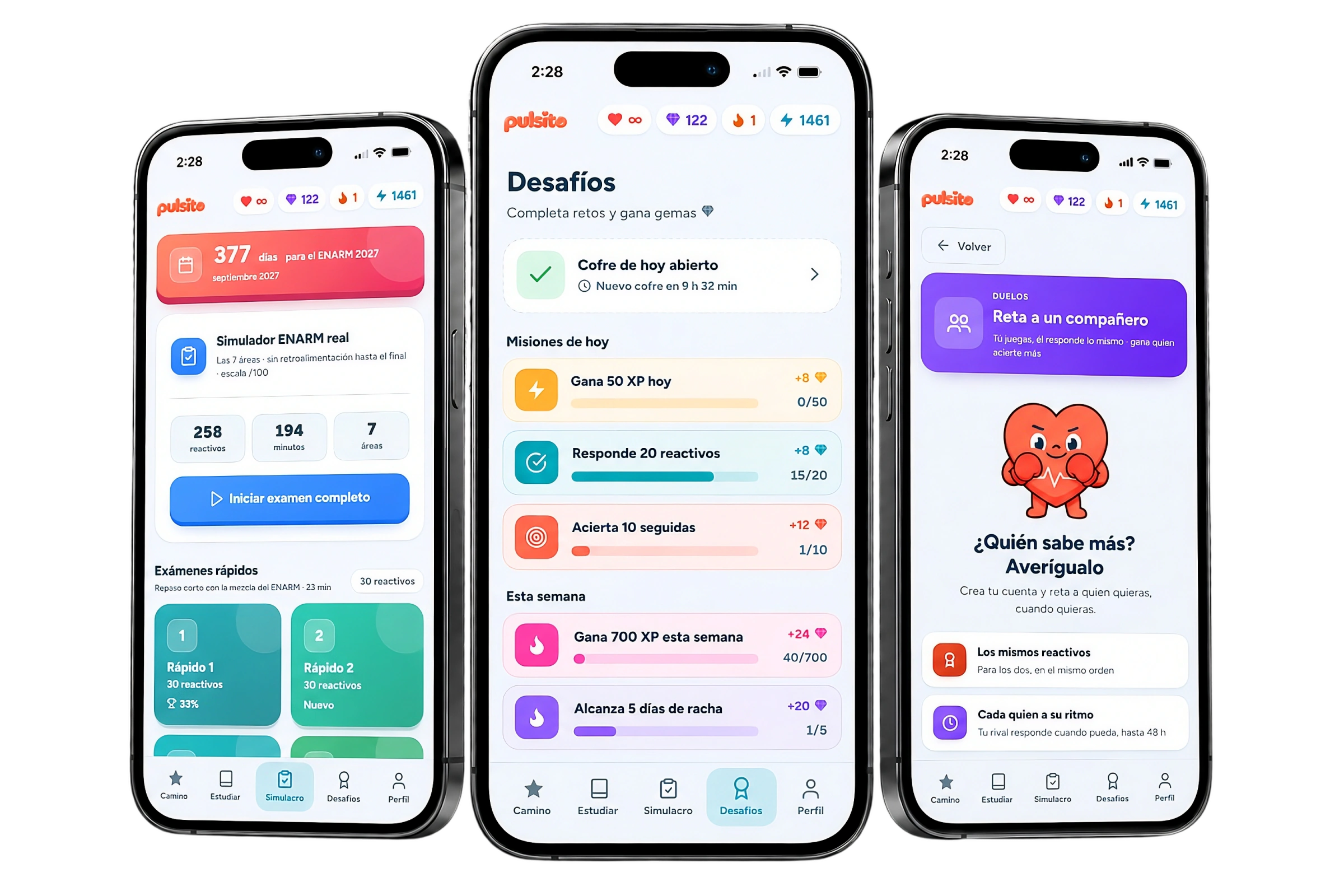 Tres iPhones con simulacro, desafíos y duelos de Pulsito